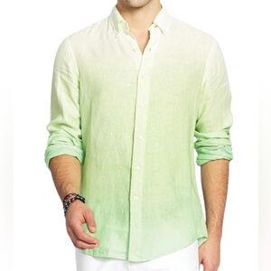 Polo Ralph Lauren DIP Dyed Ombre LINEN SHIRT - Size Large